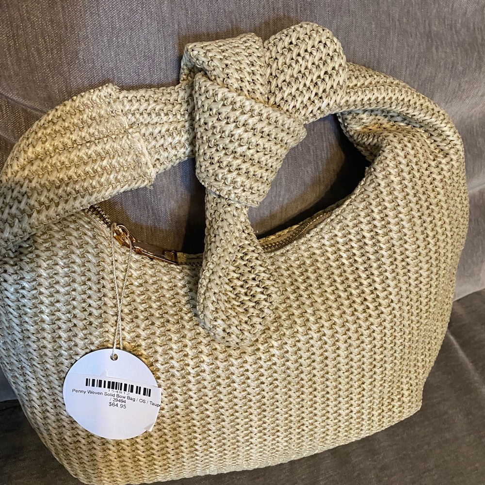 Urban Expressions Woven Tan Handbag